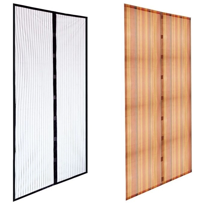 IRS ECCO MAGNET Zanzariera Magnetica Riducibile 2 Pannelli 140x250 cm per Porte e Balconi colore Bianco