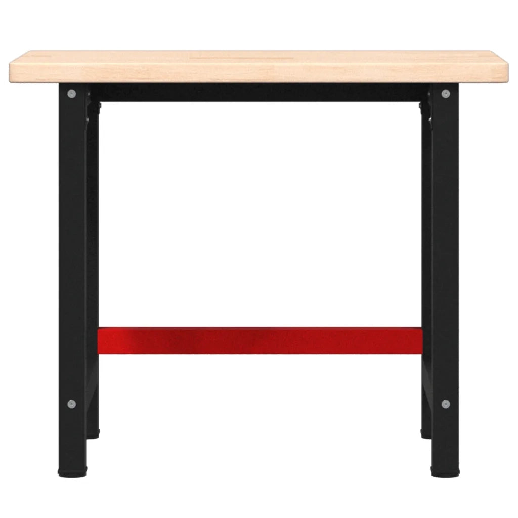 Banco Lavoro 100x60x83 cm Legno Massello Rovere Rettangolare