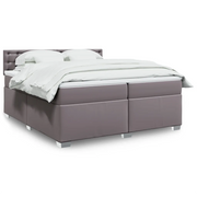 Giroletto a Molle con Materasso Grgio 200x200 cm in Similpelle 3288438