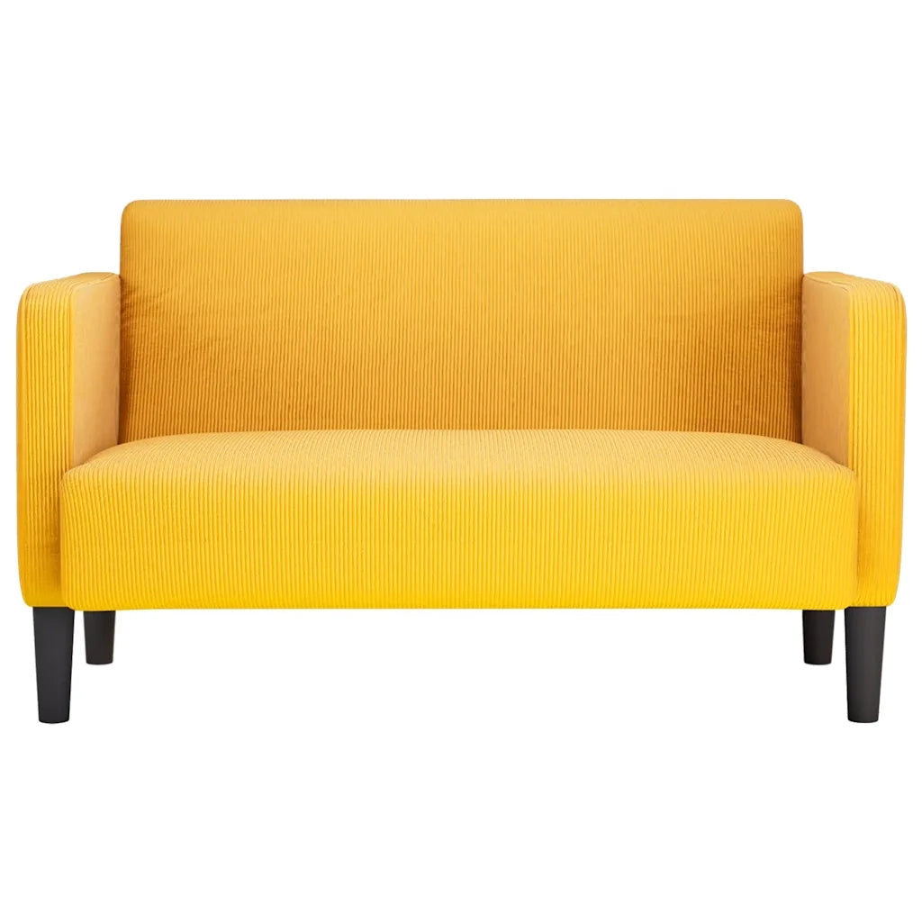 Divano | Divano da soggiorno | Sofa Divanetto Giallo Chiaro 109cm Tessuto di Velluto a Coste
