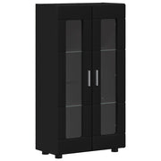 Credenza | Madia | Buffet da pranzo | Armadio da pranzo FLORIN Nero 55,5 x 29 x 100 cm Legno multistrato