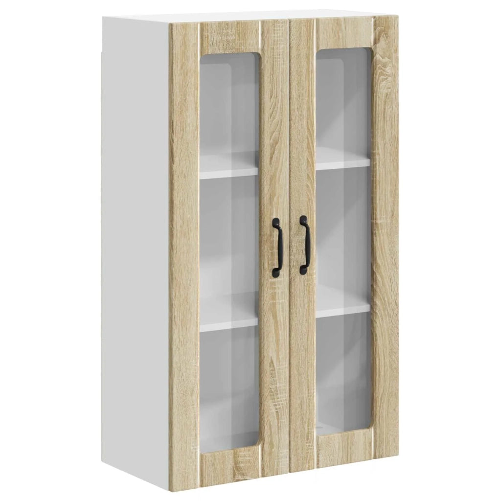 Mobile in vetro da parete LUCCA Rovere Sonoma 60 x 31 x 100 cm