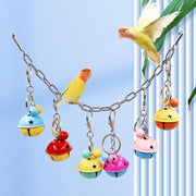 Giocattoli per uccelli in diverse colori - Adatti a pappagalli, pappagalli nani e conuri - Campanelli metallici con campanelli