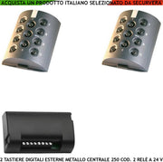 Kit 2 Tastiere Digitali Antivandalo Esterne BE.PLAY Completa di Centralina BE-REC Elabora 250 Codici Utente Uscita 2 Relè 10 Tasti Numerici Retroilluminati Alimentazione 24 Vac Struttura Protetta IP54