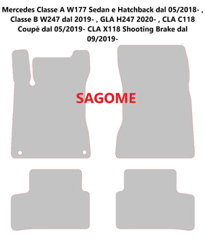 VELLUTO2909 , Mercedes Classe A W177 Sedan e Hatchback dal 05/2018- , Classe B W247 dal 2019- , GLA H247 2020- , CLA C11