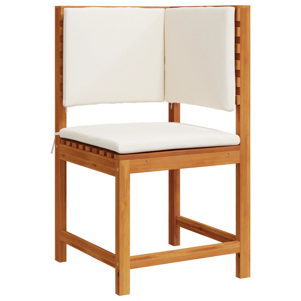 Poltrona d'angolo  con cuscini in legno massello di acacia