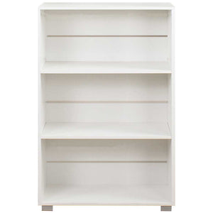 Mobile Mobiletto Libreria a Scaffali 3 Ripiani In Legno Bianco 60x31x115 cm