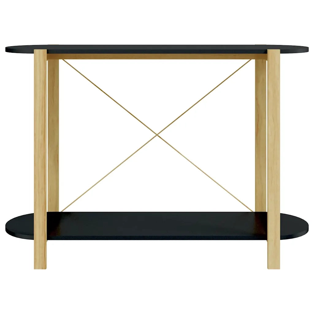 Tavolino Consolle | Tavolo d'Ingresso Nero 110x38x75 cm in Legno Multistrato