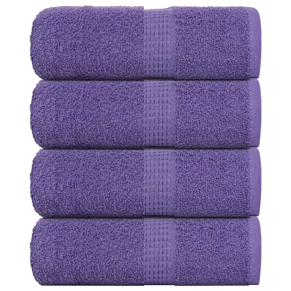 Asciugamani per Sapone 4 pz Viola 30x30cm 360g/mÂ² 100% Cotone