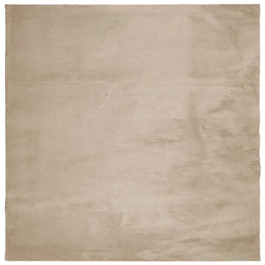Tappeto a Pelo Corto HUARTE Morbido e Lavabile Sabbia 200x200cm 375061