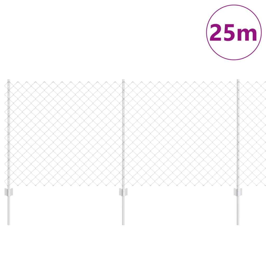 Set di Recinzione da Giardino Set di 2 Acciaio galvanizzato