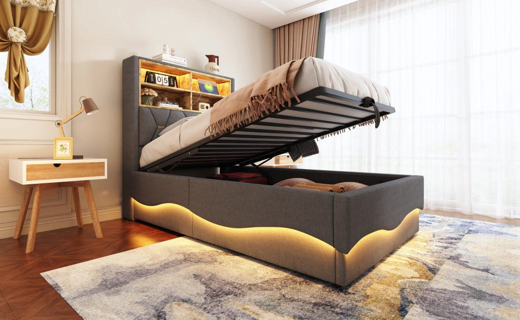 letto per bambini in ferro grigio 90 x 200 cm