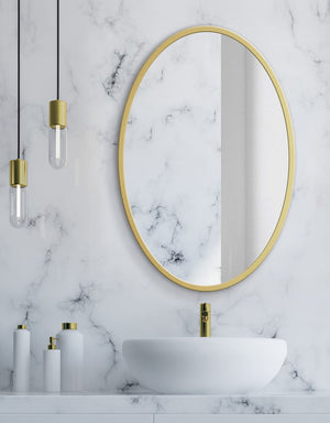 Valora MIRROR 80CM Specchio da parete con cornice dorata per soggiorno