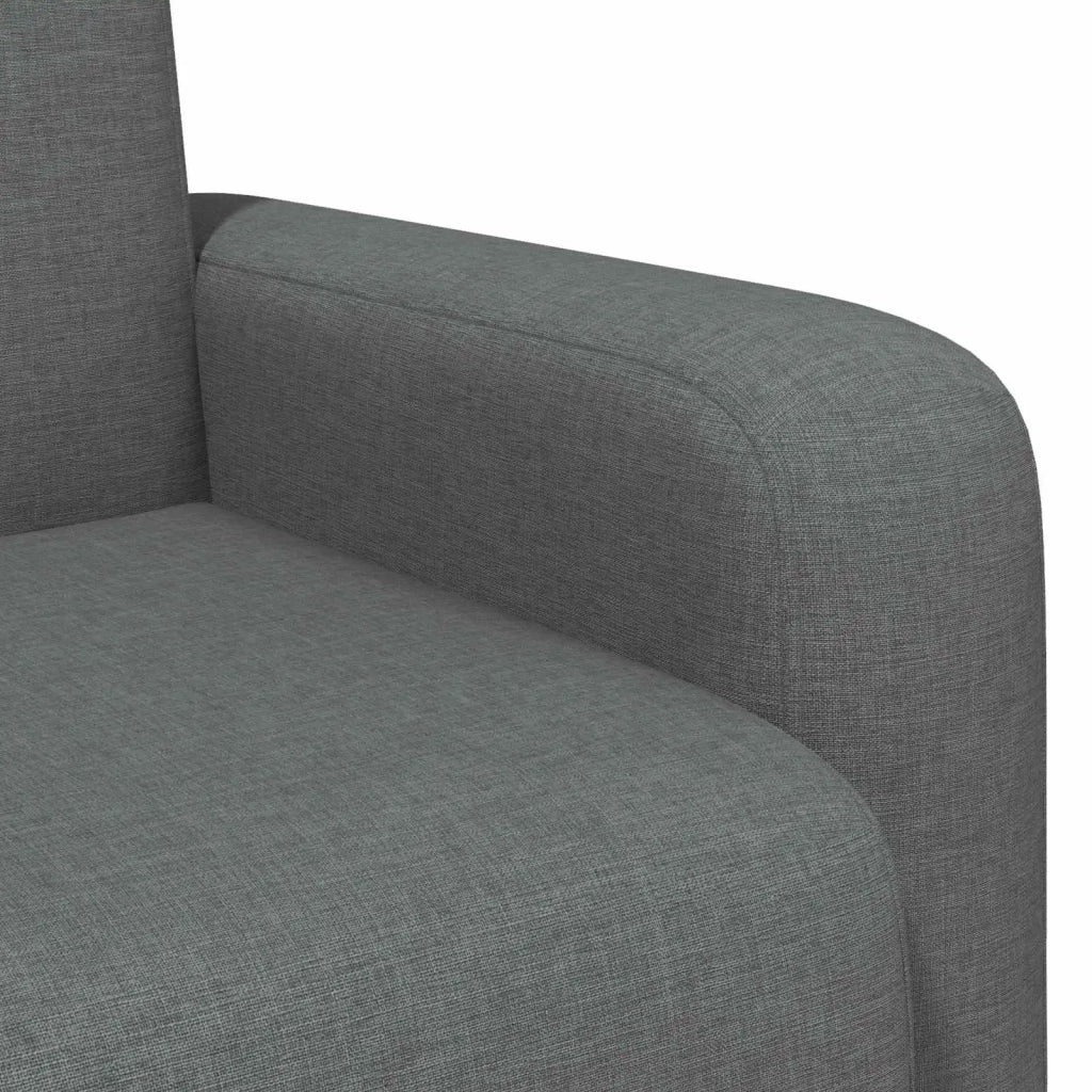 Poltrona-Divano Sedia-Poltroncina Grigio Scuro Tessuto 673781