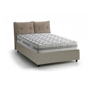 Bacio, Letto Piazza e Mezza Materasso Incluso Made in Italy, Grigio Tortora