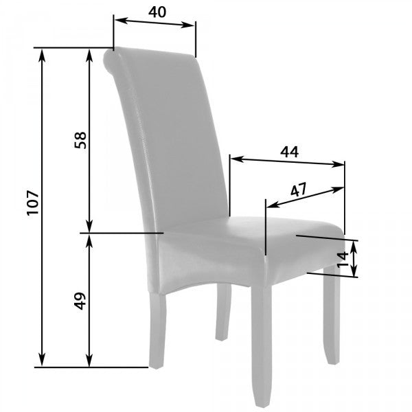 Set di 2 sedie per soggiorno cucina sala da pranzo marrone scuro 08_0000455