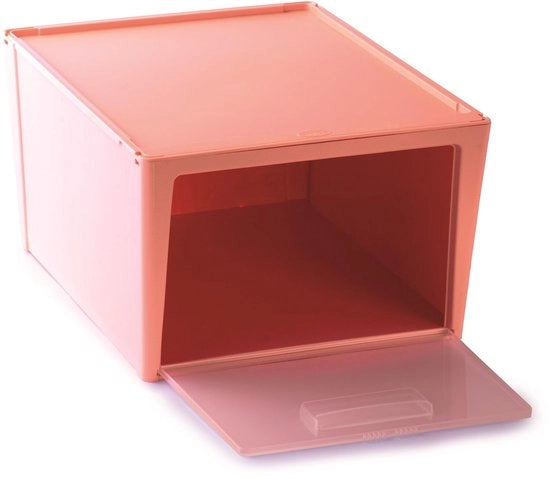 Scatola di Stoccaggio 15 l - Contenitore di Organizzazione in Plastica - Apertura Lato Anteriore - 37 x 27,7 x 33 cm - Realizzato in Italia - Contenitore di Stoccaggio