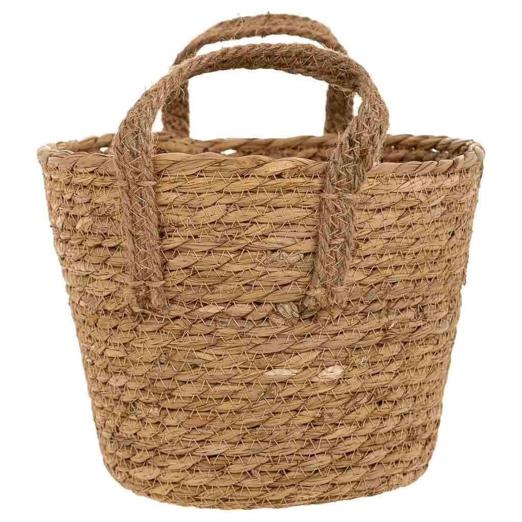Cesto in fibra naturale marrone D23x19/26