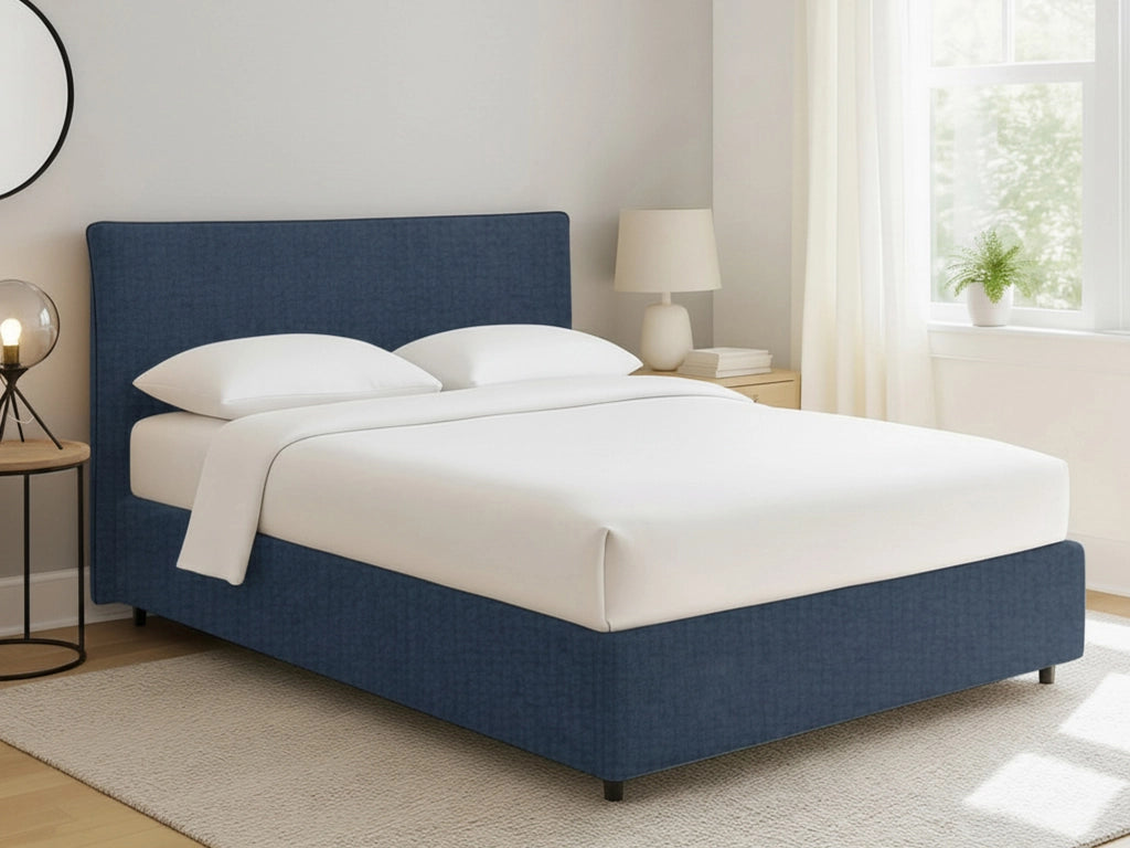 Altrincham, Letto Piazza e Mezza Sfoderabile Made in Italy, blu