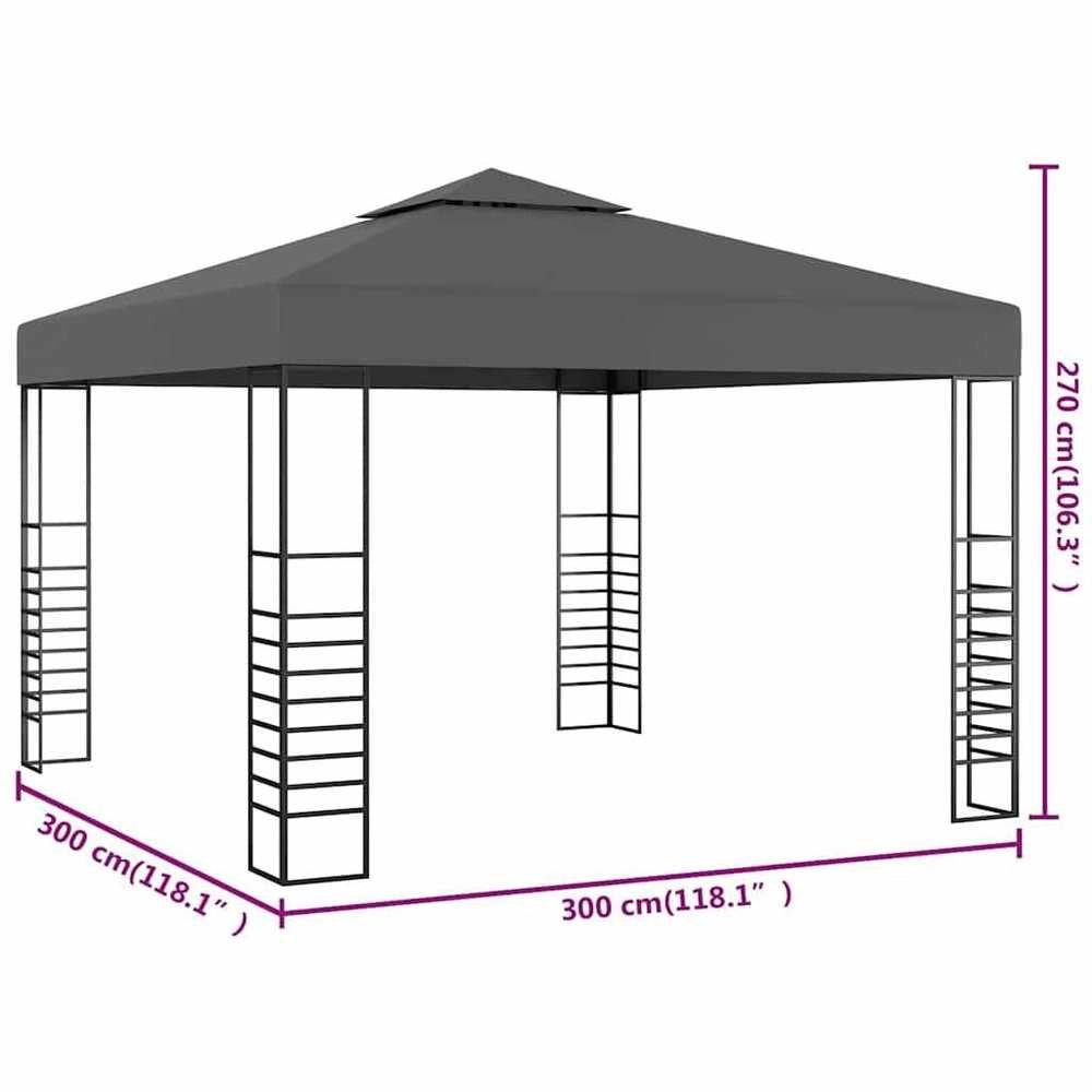 Garden Pavilion 3x3 M Anthracite