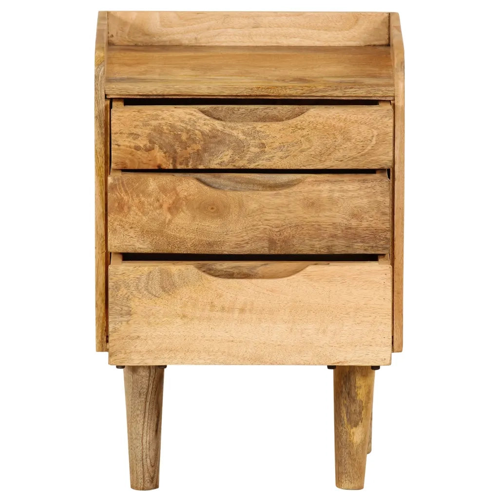 Comodino-Tavolino da notte in Legno Massello di Mango 40x30x59,5 cm
