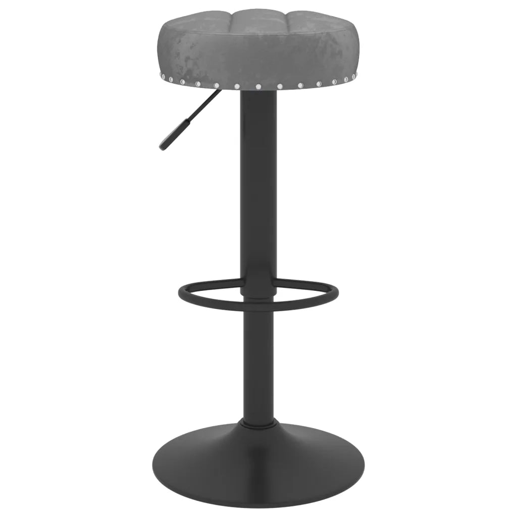 Sedie da Bar 2 pz Grigio Scuro in Velluto 332996
