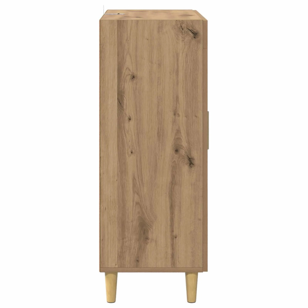 Credenza | Madia | Buffet da pranzo | Armadio da pranzo Rovere artigianale 69,5 x 34 x 90 cm Legno multistrato