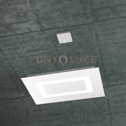 CARPET SOSPENSIONE RETTANGOLARE PICCOLA 4+1 LUCI BIEMISSIONE BIANCO 1137-SRP+1-BI