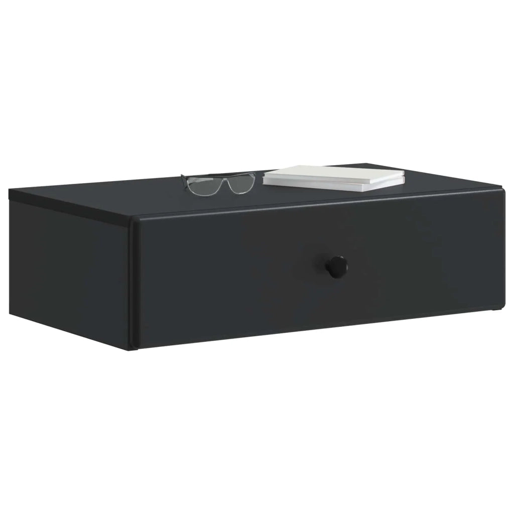 Tavolino da Parete Laterale Nero 59 x 34,5 x 17 cm
