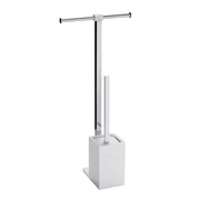 Colonnina portarotolo e scopino WC acciaio inox e resine termoplastiche serie Rainbow Gedy RA32 Bianco
