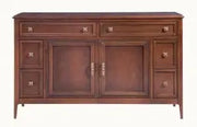 Credenza con 2 ante E 6 cassetti in legno massiccio noce Bassano