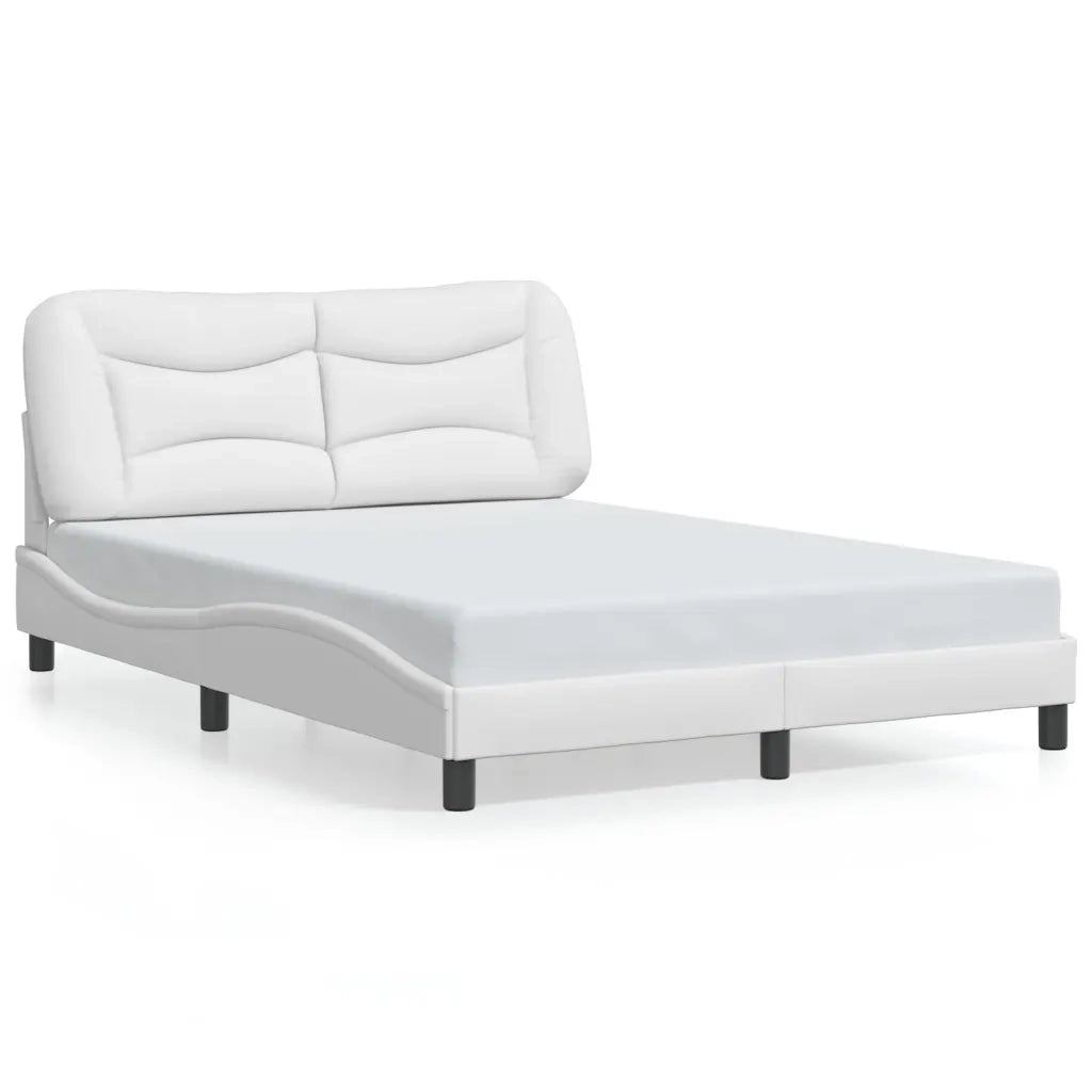 Giroletto con LED senza Materasso-Struttura Letto Hvar Bianco 140x190 cm