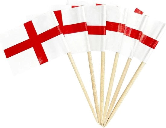 Bandierine per cocktail - 100 pezzi - Bandiere nazionali - Decorazioni per festa con tema Europa - Decorazioni per festa con tema nazionale - Accessori per decorazione di tavola.