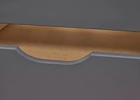 LETTO LENA CON CASSETTI CONTENITORE + SECONDO LETTO AD ESTRAZIONE 90x200 PINO MASSELLO VERNICIATO GRIGIO DOGHE INCLUSE