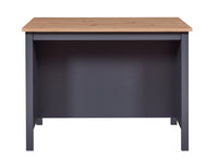 ISOLA NELLINA PER CUCINA 2 RIPIANI E VANO SGABELLI 124x75x91,5CM LAMINATO GRIGIO E QUERCIA ARTISAN