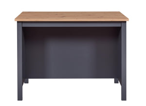 ISOLA NELLINA PER CUCINA 2 RIPIANI E VANO SGABELLI 124x75x91,5CM LAMINATO GRIGIO E QUERCIA ARTISAN