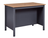 ISOLA NELLINA PER CUCINA 2 RIPIANI E VANO SGABELLI 124x75x91,5CM LAMINATO GRIGIO E QUERCIA ARTISAN