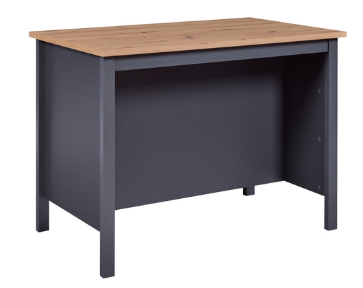 ISOLA NELLINA PER CUCINA 2 RIPIANI E VANO SGABELLI 124x75x91,5CM LAMINATO GRIGIO E QUERCIA ARTISAN