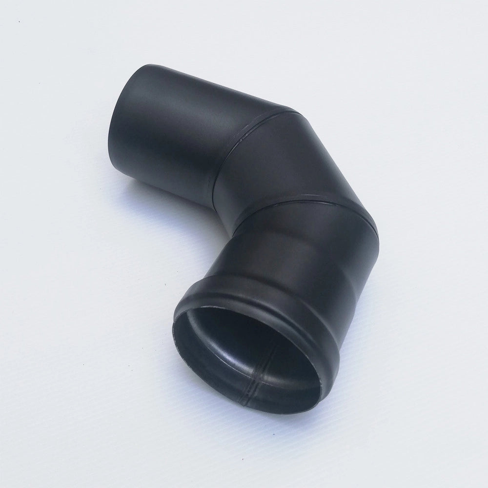 Curva gomito nero pellet a 90° da 80mm