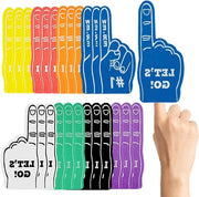 24 Dita mini-schuim per vari colori | Perfetti per i fan di sport e cheerleader | Ideali come regali per feste tematiche sportive come basket, baseball e calcio