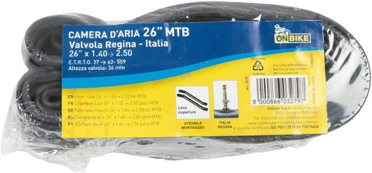 Camera d'aria singola bici 26" x 1.40 - 2.00 E.T.R.T.O. 47-559