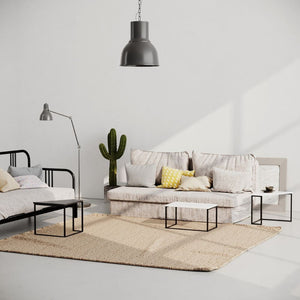 Set 3 Tavolini Varie Misure in MDF OhLady Bianco e Antracite