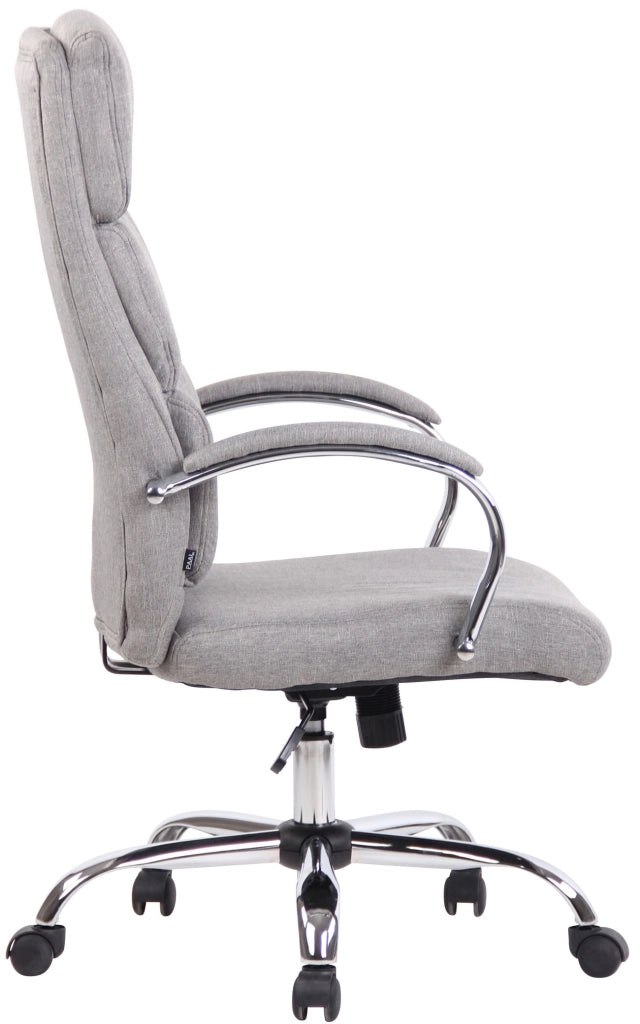 Sedia direzionale Bradford in similpelle o tessuto grigio,Tessuto