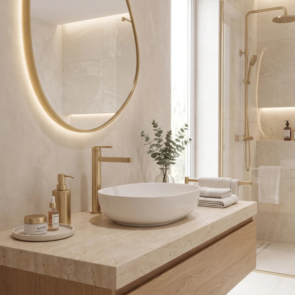 Rubinetto Da Bagno Rea Grace Brush Gold High