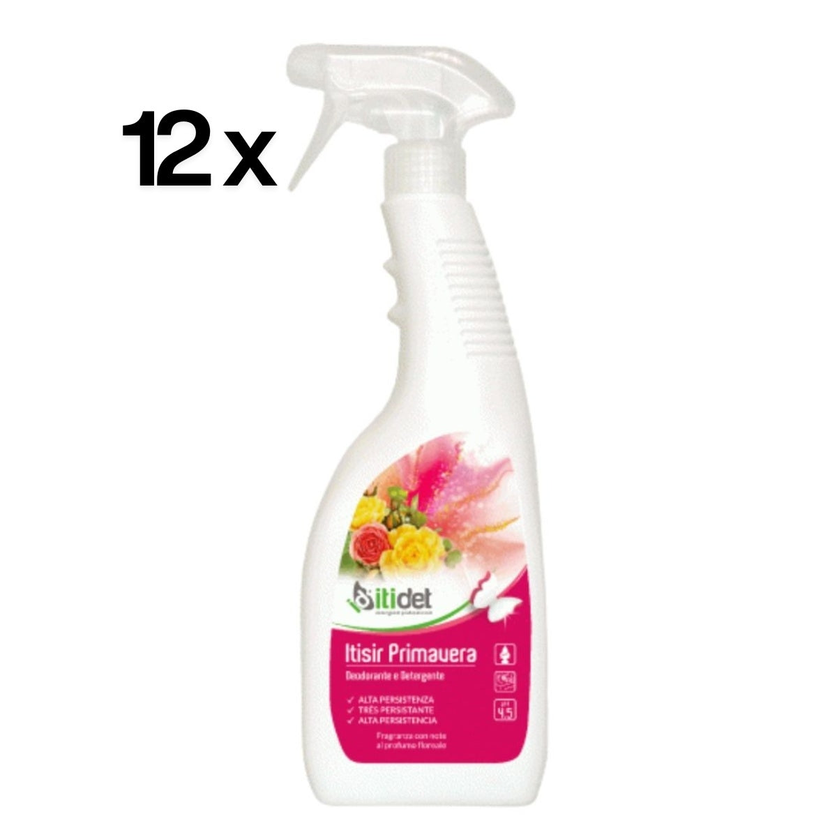 Itisir Primavera 12 Pezzi x 750 ml, Deodorante Detergente Profumato Antistatico | Itidet
