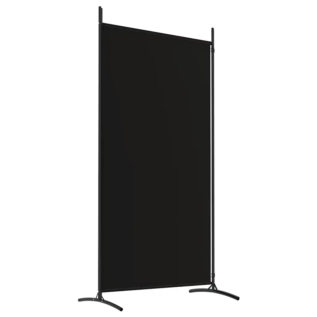 Divisorio Ambienti | Divider per stanze | Paravento a 2 Pannelli Nero 175x180 cm in Tessuto