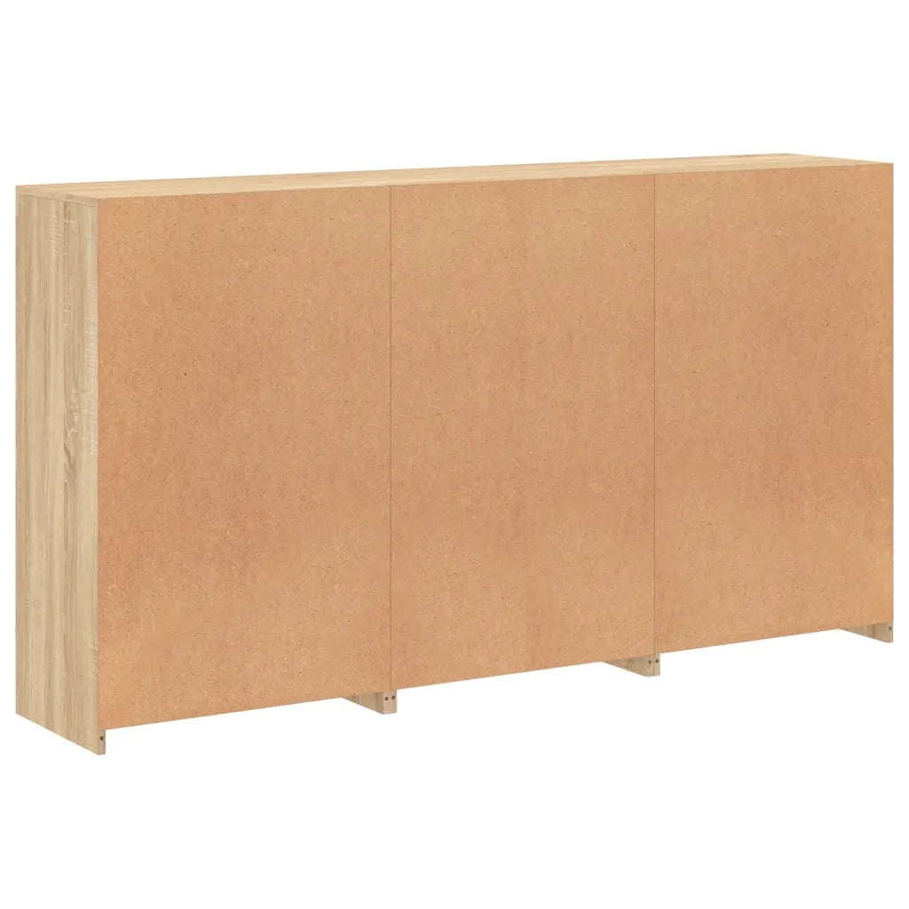 Credenza | Madia | Buffet da pranzo | Armadio da pranzo con Luci LED Rovere Sonoma 181,5x37x100 cm