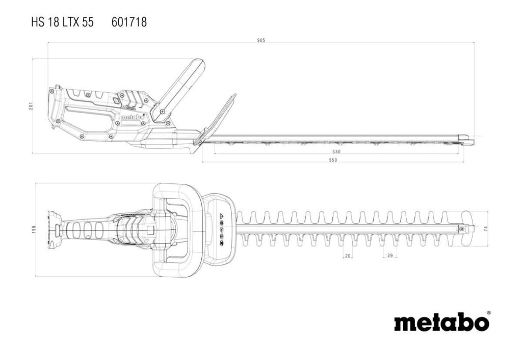 Metabo HS 18 LTX 55 Doppia lama 2,6 kg