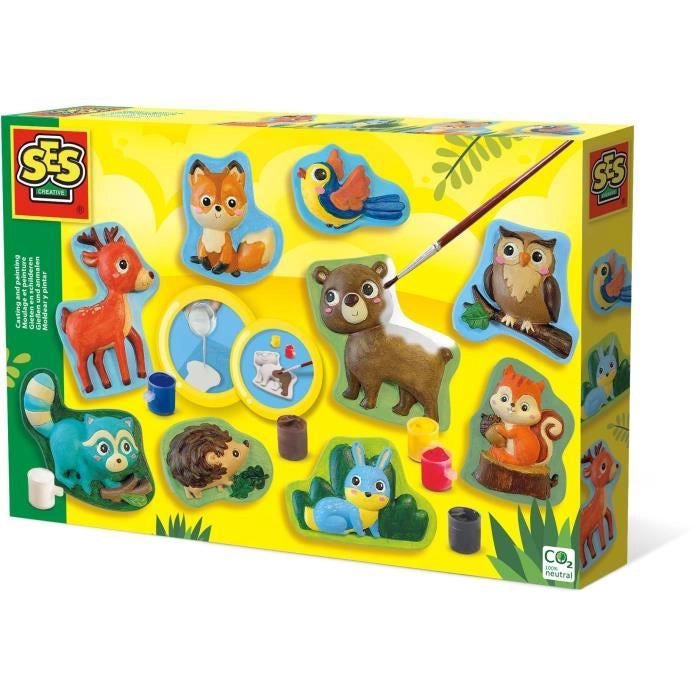 Stampaggio e pittura - Animali della foresta - SES CREATIVE - Realizzato in plastica riciclata