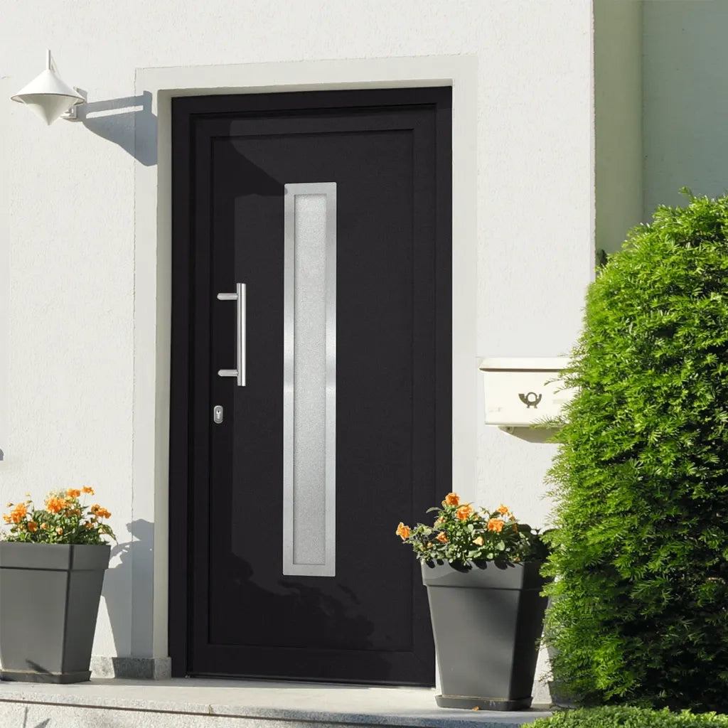 Porta di Ingresso Antracite 98x200 cm 279237